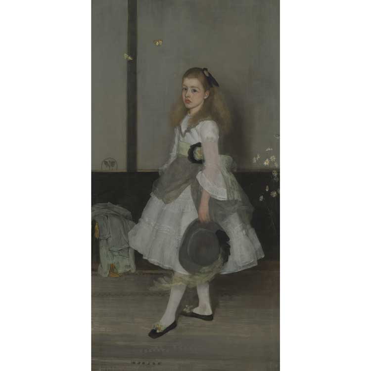 James McNeill Whistler, Harmony in Grey and Green: Miss Cicely Alexander. 1872-3. Tate. Photo © Tate.
