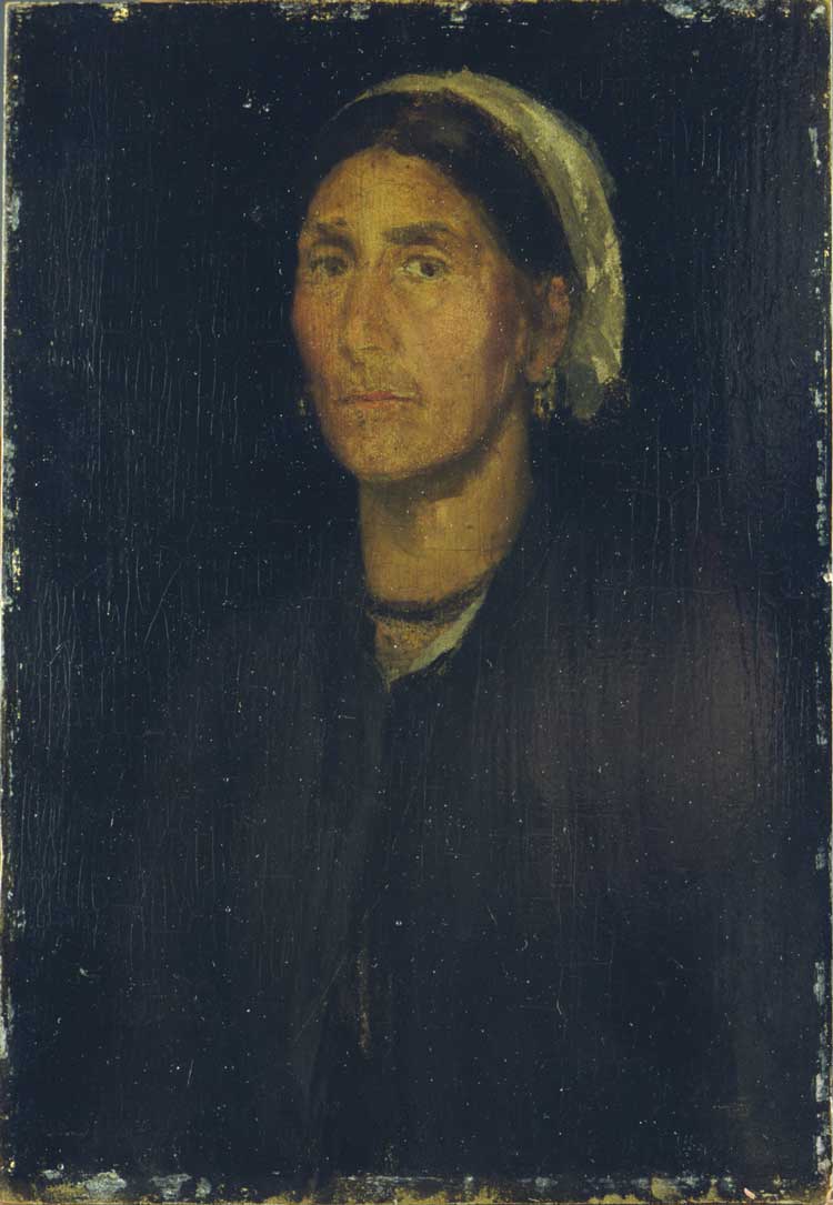 James McNeill Whistler, Head of a Peasant Woman, 1855–58. © The Hunterian, University of Glasgow.