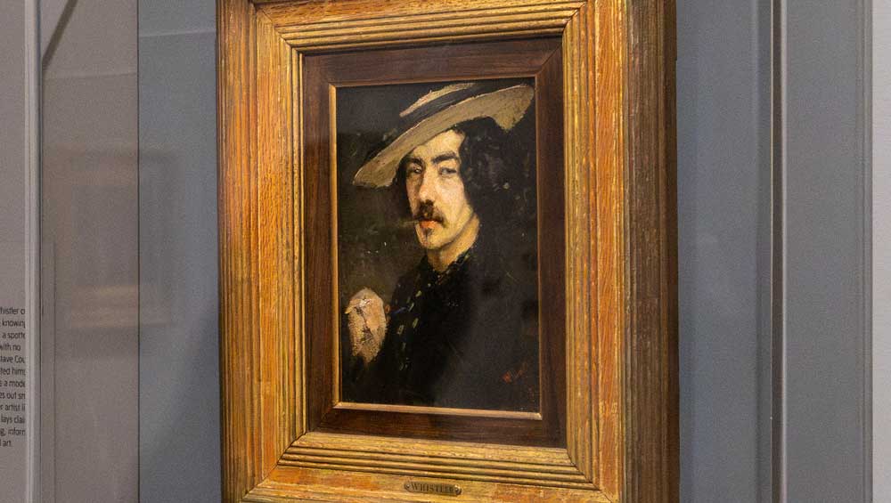 James McNeill Whistler, Whistler Smoking, 1856-60, installation view, Tate Britain, London 2026. Photo © Tate (Larina Fernandes).