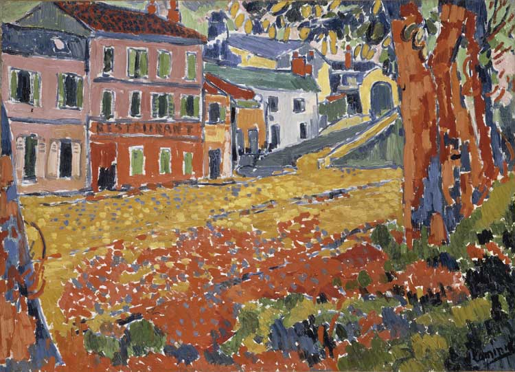 Maurice de Vlaminck. Le Restaurant de la Machine à Bougival, 1905. Oil on canvas, 60.0 × 81.5 cm. Paris, Musée d’Orsay, donation of Max and Rosy Kaganovitch, 1973. © Musée d’Orsay, dist. Grand Palais Rmn / Patrice Schmidt. © Adagp, Paris 2025.