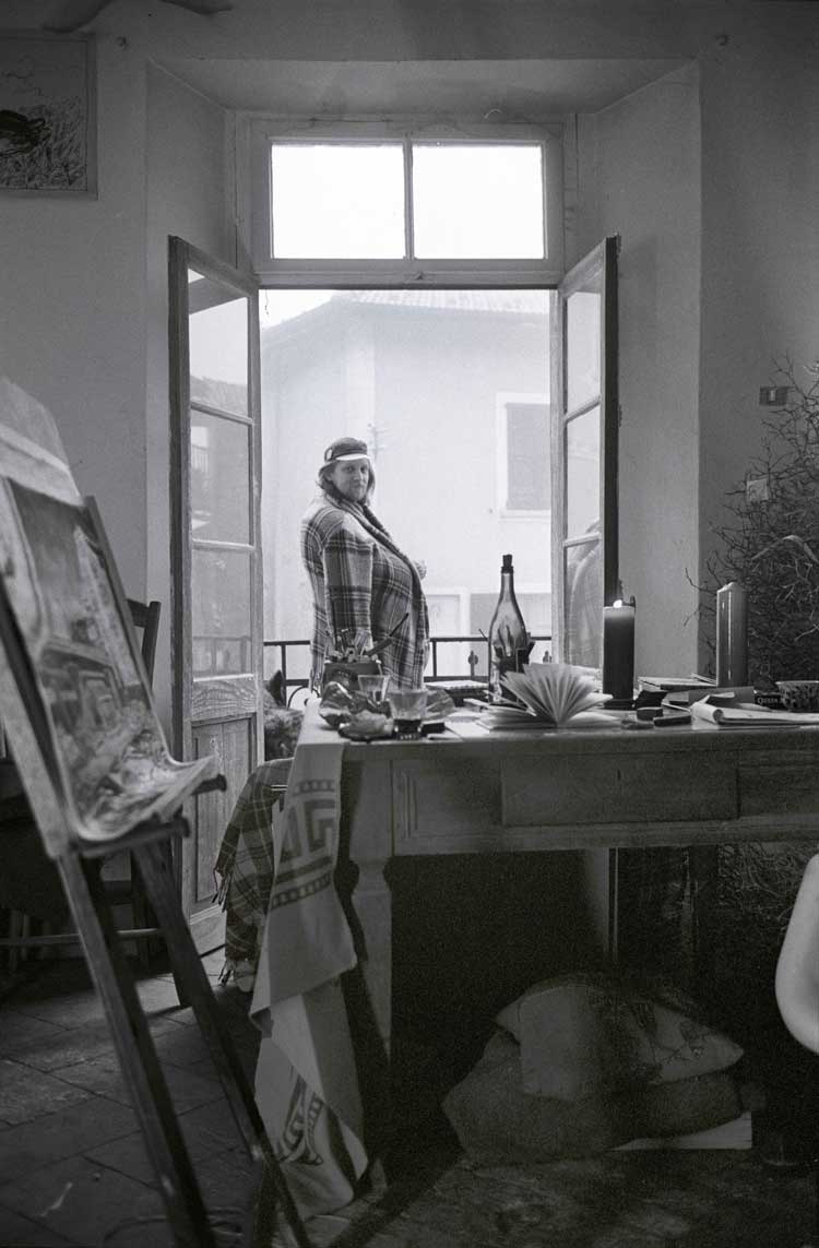 Willy Spiller, David Weiss in Casa Aprile, 1975. Photograph. Courtesy Willy Spiller.