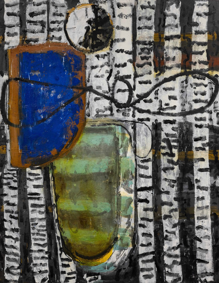John Walker. Infusion I, 2024. Oil on canvas, 213 x 168 cm. Photo: Dave Clough.