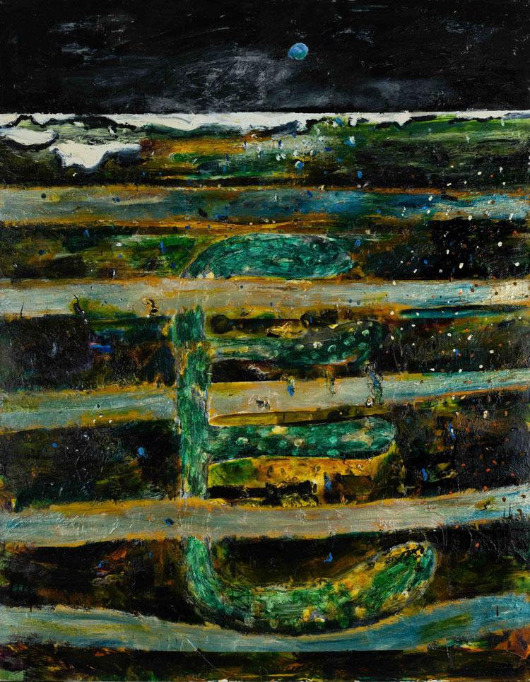 John Walker. Tide and Fog, 2008. Oil on canvas, 213 x 168 cm. Photo: Dave Clough.