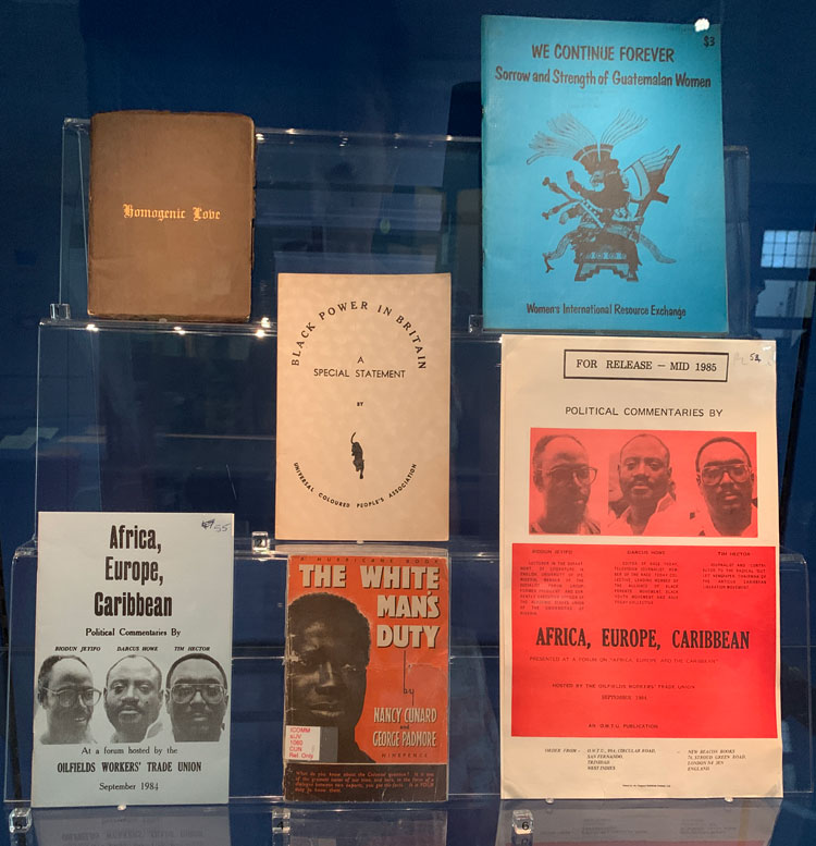 Installation view, Spineless Wonders: The Power of Print Unbound at Senate House Library, London. Photo: Bronac Ferran.