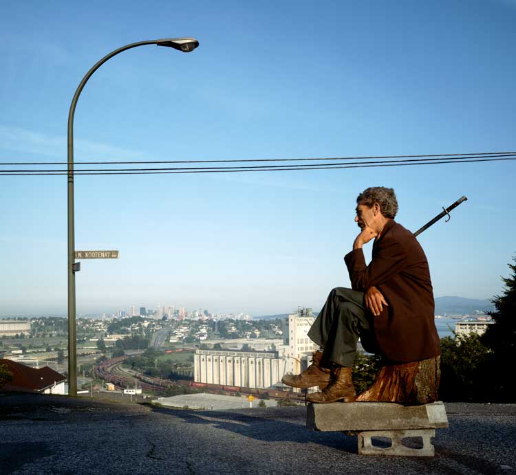 Jeff Wall, The Thinker, 1986. Transparency in lightbox. 239 x 216 cm (94 1/8 x 85 1/16 in). © Jeff Wall. Courtesy White Cube.