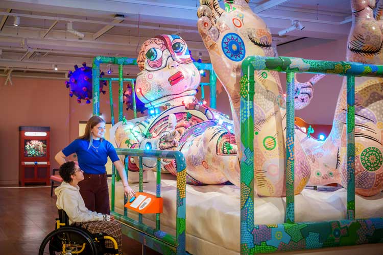 Jason and the Adventure of 254 by Jason Wilsher-Mills at Wellcome Collection, London 2024. Photo: Benjamin Gilbert. Source: Commissioned by Wellcome Collection.