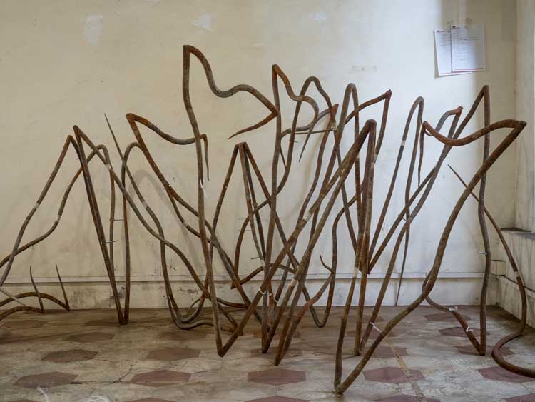 Details of the work of Dominique White, in her studio in Todi during her Italian residency, 2024. Photo: Zouhair Bellahmar.