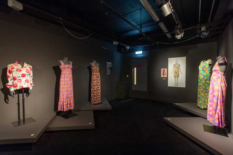 Andy Warhol: The Textiles, installation view, Fashion and Textile Museum, London, 2023.