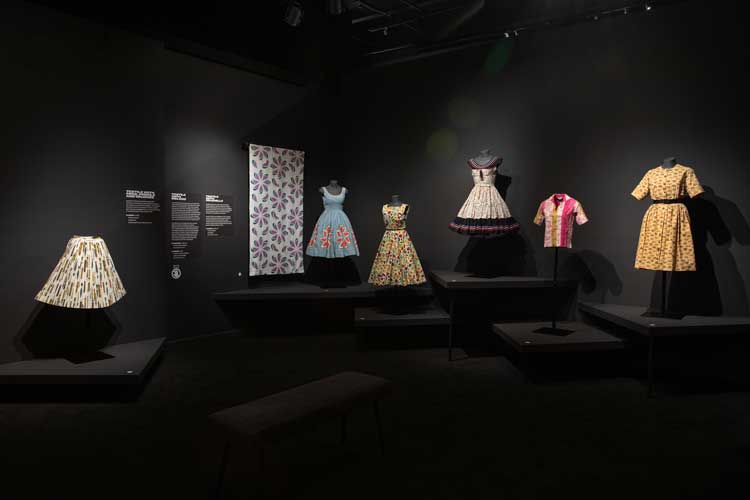Andy Warhol: The Textiles, installation view, Fashion and Textile Museum, London, 2023.