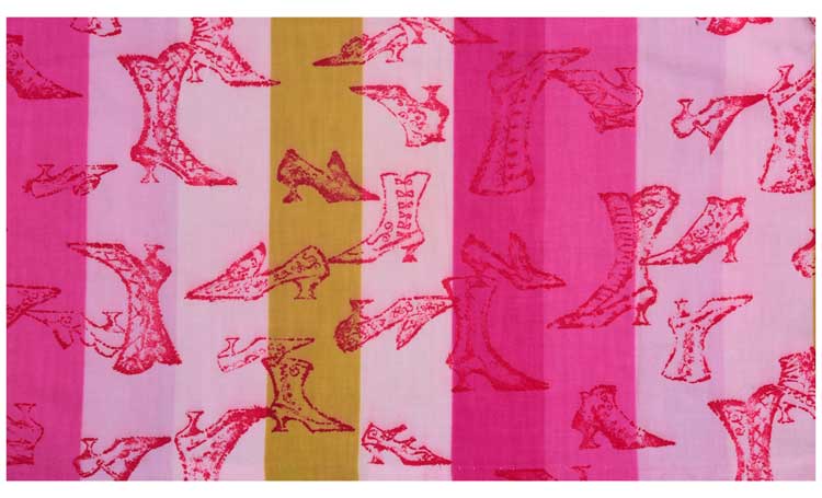 Andy Warhol. Shoes Textile, blouse, Jayson Classics, c1957-58. © 2022 The Andy Warhol Foundation for the Visual Arts, Inc. Licensed by DACS, London.