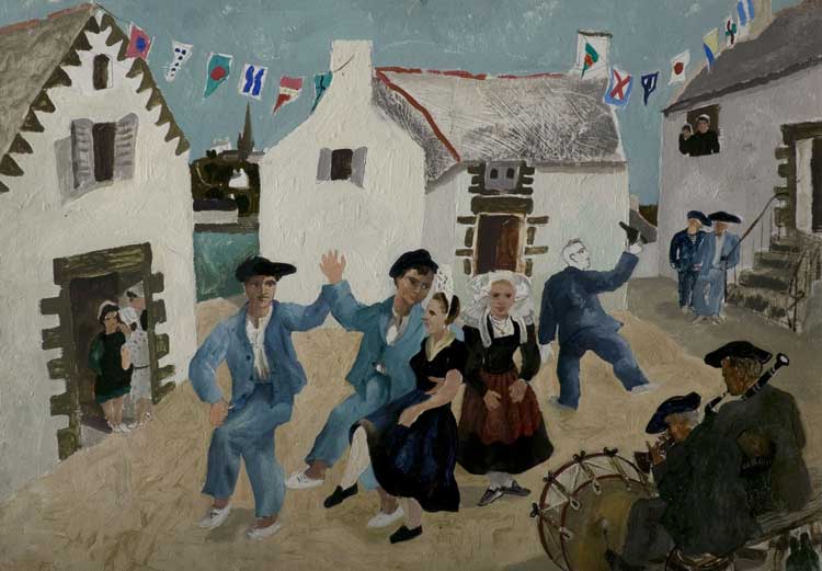 Christopher Wood, Dancing Sailors, Brittany, 1930. Reproduced courtesy of Leicester Museums & Galleries.