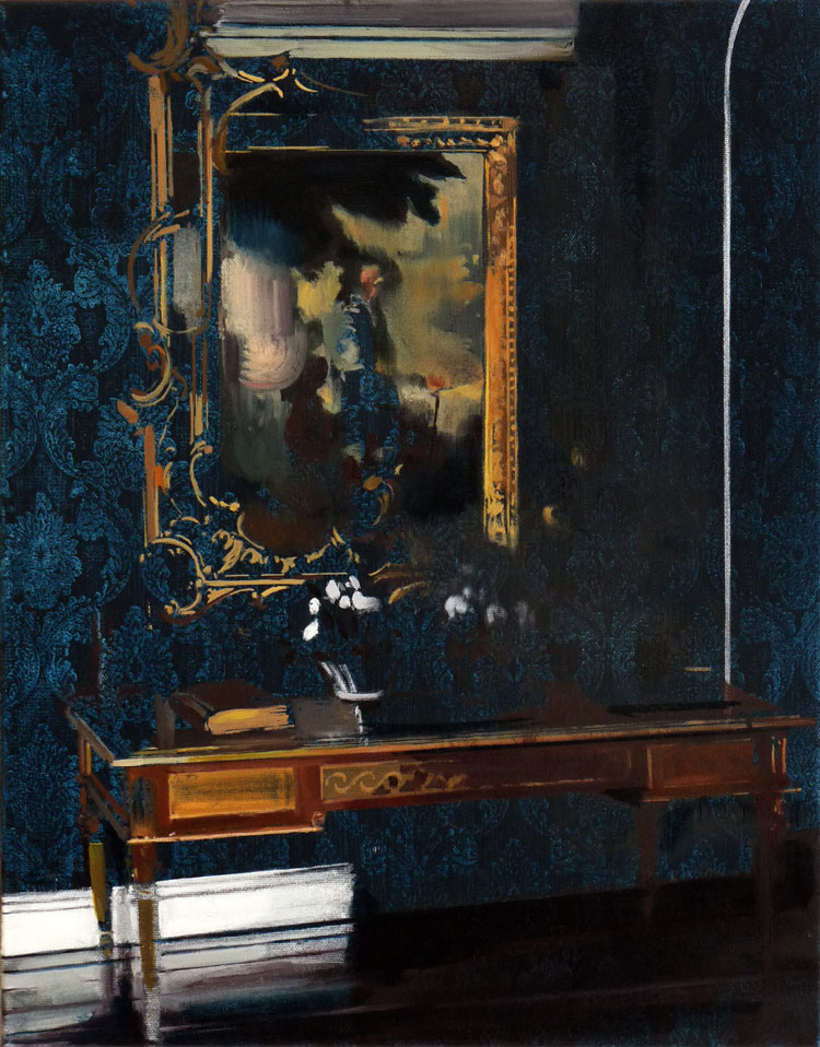 Eleanor May Watson. Mirror in the shade, 2018. Oil on canvas, 40 x 52 cm. © the artist.