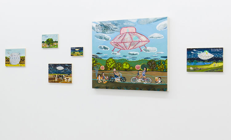 Esther Pearl Watson. MOTHERSHIP, exhibition view, Maureen Paley, London, 2019. © Esther Pearl Watson, courtesy Maureen Paley, London.