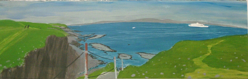 Frances Walker. Study for Staffa Visit. Monotype. Copyright the artist.