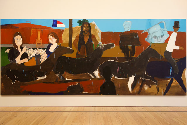Henry Tylor. Ancestors of Ghenghis Khan with Black Man on horse, 2015-2017. Acrylic on canvas. Collection of the artist. Photograph: Miguel Benavides.