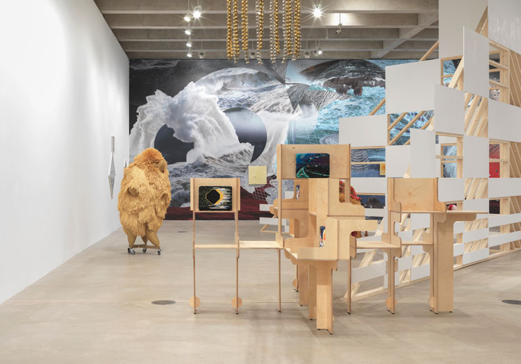 Installation view of Haegue Yang: Strange Attractors at Tate St Ives, 2020. Photo: Tate (Matt Greenwood).