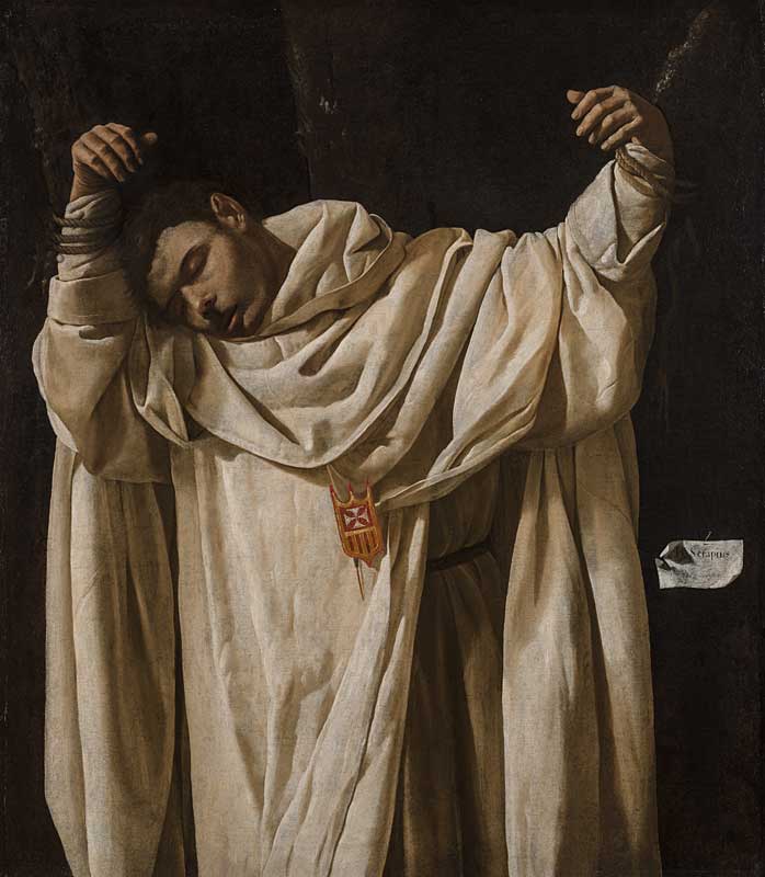 Francisco de Zurbarán, Saint Serapion, 1628. Oil on canvas, 120.7 × 104.1 cm. Wadsworth Atheneum Museum of Art, Hartford, CT. The Ella Gallup Sumner and Mary Catlin Sumner Collection Fund © Wadsworth Atheneum Museum of Art, Hartford, Connecticut.