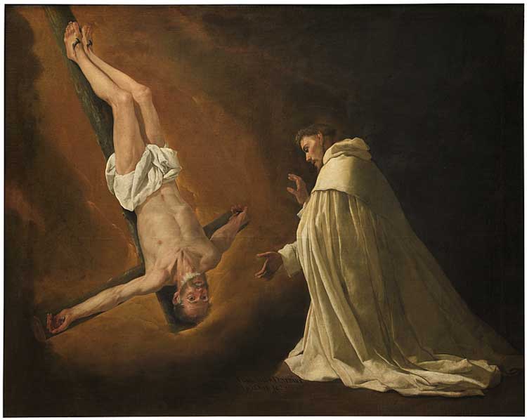 Francisco de Zurbarán,The Apparition of St Peter to St Peter Nolasco, 1629. Oil on canvas, 179 x 223 cm. Museo Nacional del Prado, Madrid. © Photographic Archive Museo Nacional del Prado.