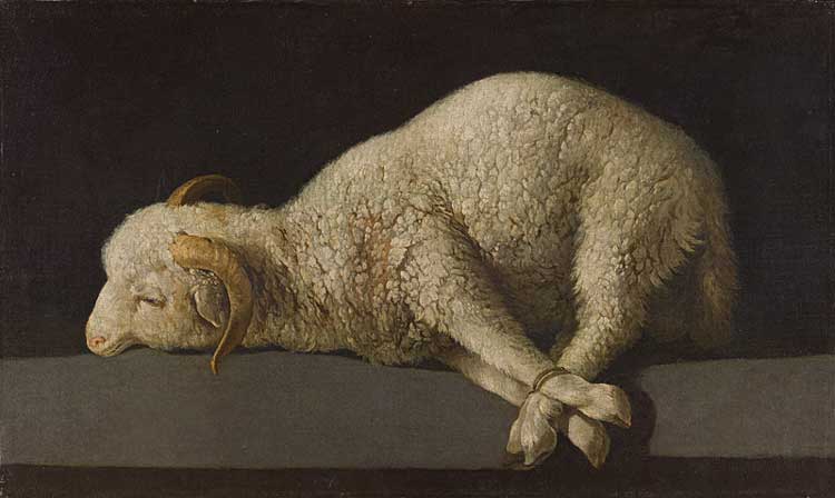 Francisco de Zurbarán, Agnus Dei, 1635-1640. Oil on canvas, 37.3 x 62 cm. Museo Nacional del Prado, Madrid © Photographic Archive Museo Nacional del Prado
.