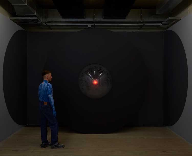 Rafał Zajko in collaboration with artist Mike McShane, A Star Is Born, 2025. Installation view, Rafał Zajko: The Spin Off, Focal Point Gallery, Southend-on-Sea, 2025. Photo: Corey Bartle-Sanderson.