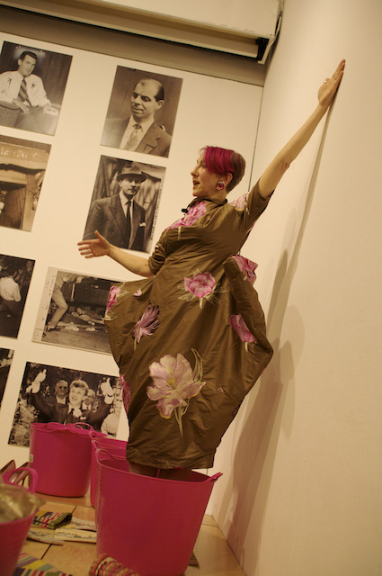 Silvia Ziranek, Wall Walk, performance, The Photographer’s Gallery, London, 2008. Photo: Clare Grafik.