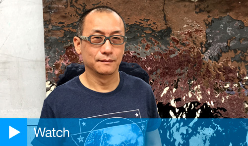 Zhan Wang at his Beijing studio, 3 July 2015. Photograph: Martin Kennedy.