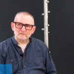 John Gibbons talking to Studio International in his studio. Photo: Martin Kennedy.
