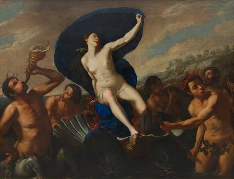 The Triumph of Galatea, painted by Artemisia Gentileschi and an anonymous associate, 1648/49.