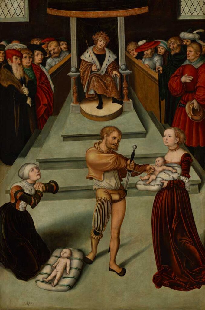 Lucas Cranach the Elder, The Judgment of Solomon, c1537, Gemaldegalerie, Berlin.