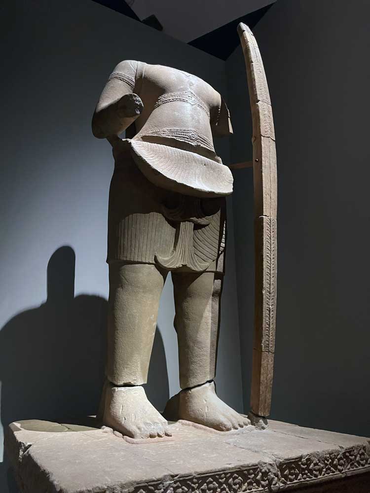 Khmer statue of Rama, made for the Chen Temple in Cambodia in about 900AD.