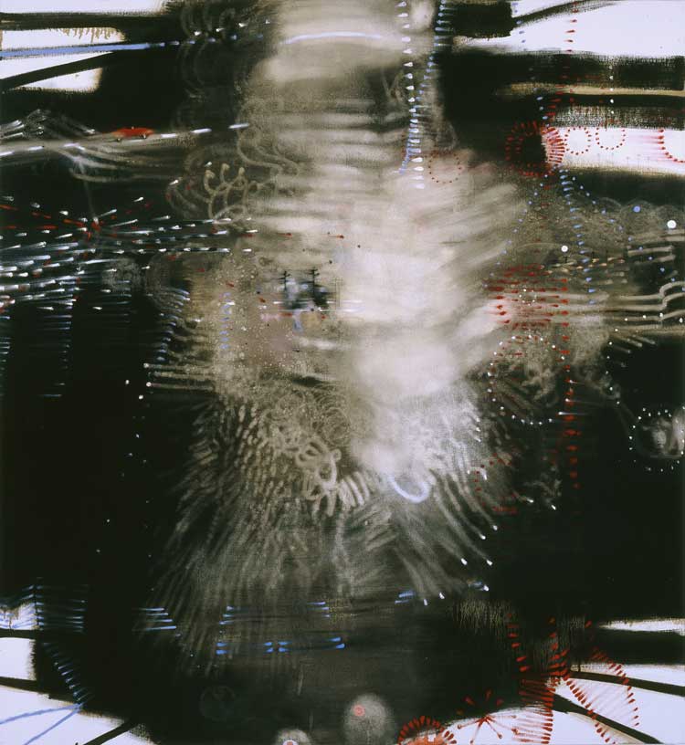 Virginia Verran, Black Painting (Speed 101), 2004. Oil on canvas, 183 x 167.5 cm. Image © the Artist.