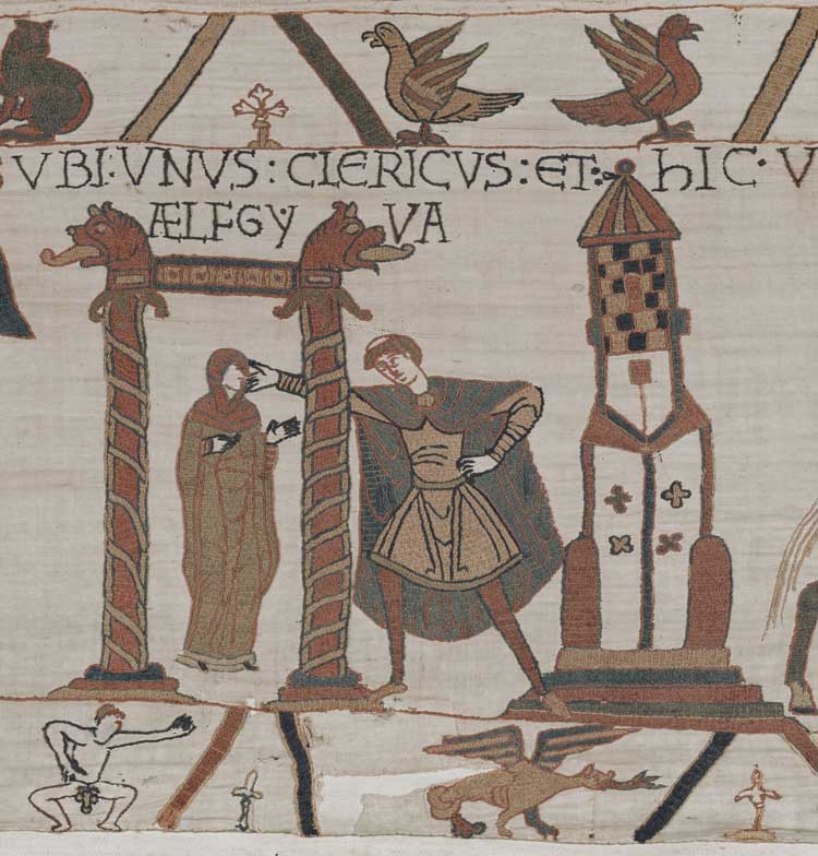 Bayeux Tapestry, scene 15. Image by Université de Caen Normandie - CNRS - ENSICAEN, based on the 2017 photographic campaign by La Fabrique de patrimoines en Normandie.