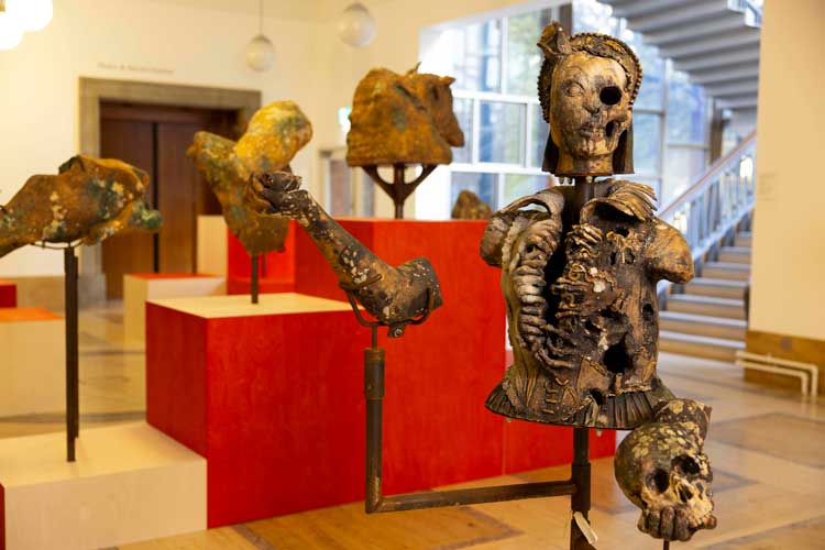 Installation view of Lindsey Mendick, Wicked Game (2025) in British Art Show 10: A Chorus of Strangers. Image courtesy the artist and Hayward Gallery Touring. Photo: David Parry.